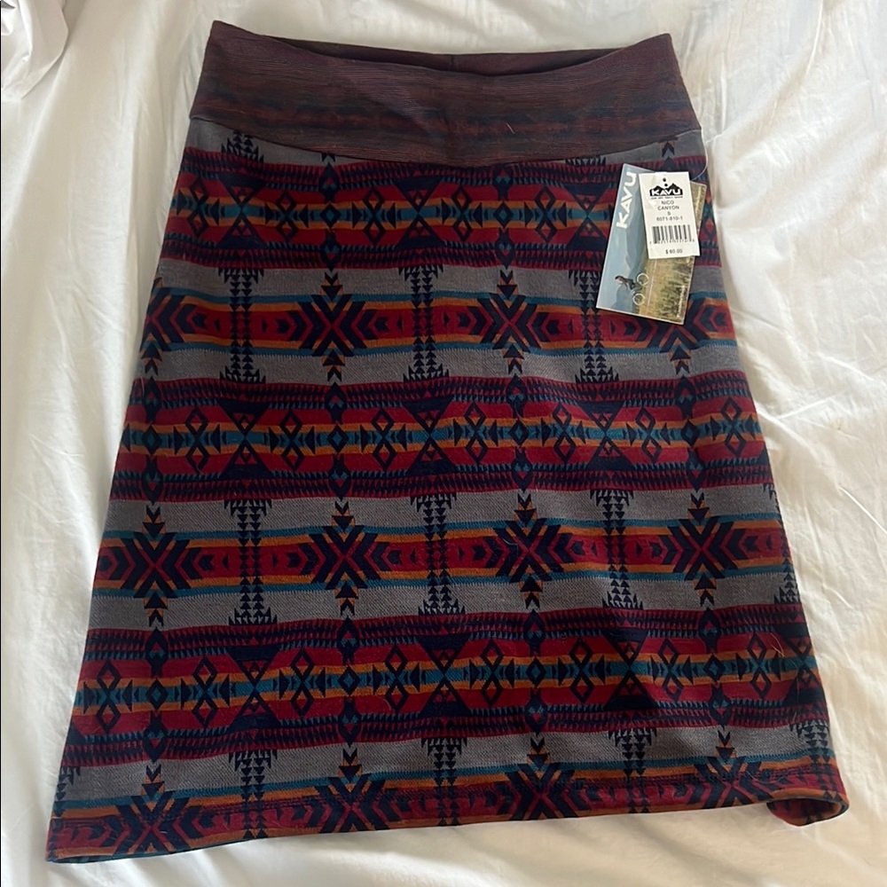 Kavu Aztec A-Line Knee-Length Skirt